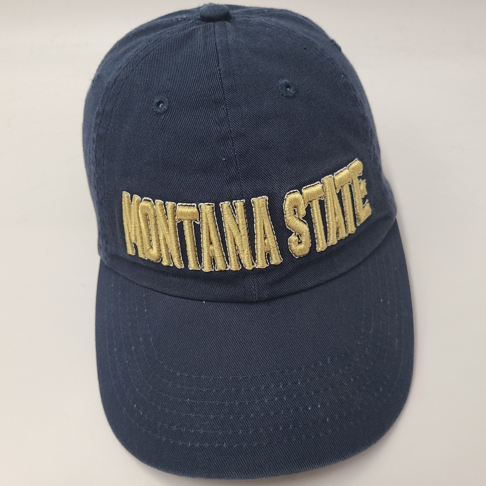 Montana State Hat Bobcats Adjustable Blue Gold NCAA University Logo Casual Men